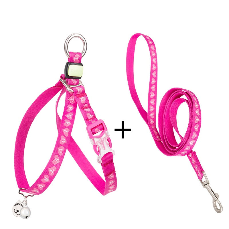 Pet Bell Chest Strap Vest Leash