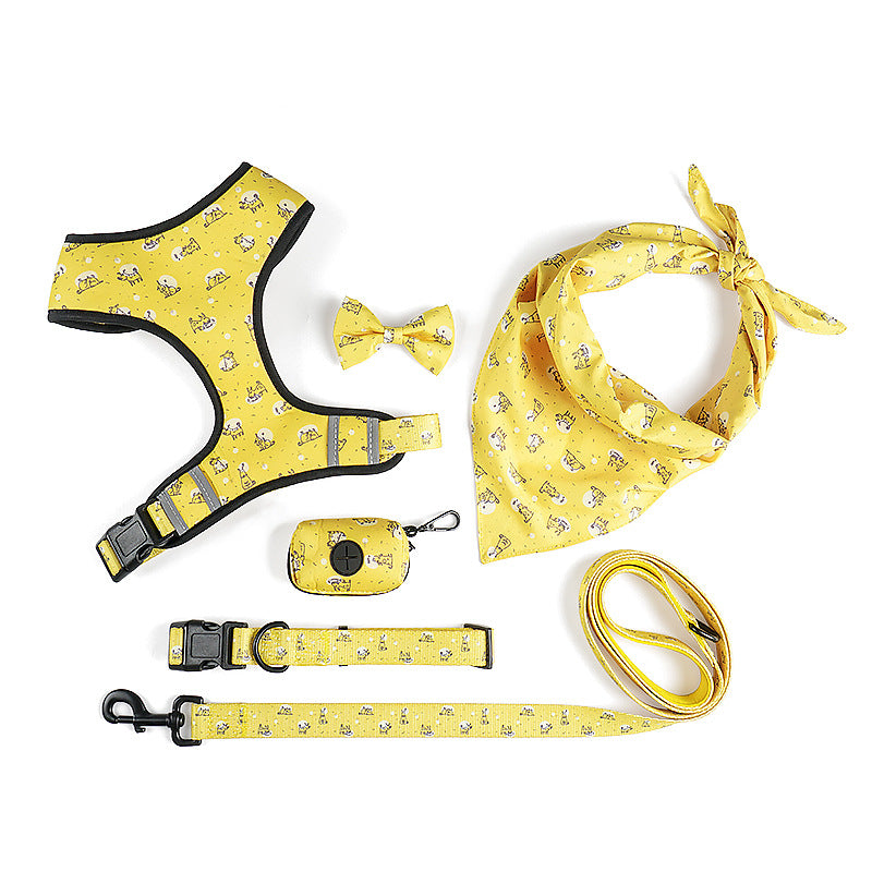 Pet Leash Harness With Bow