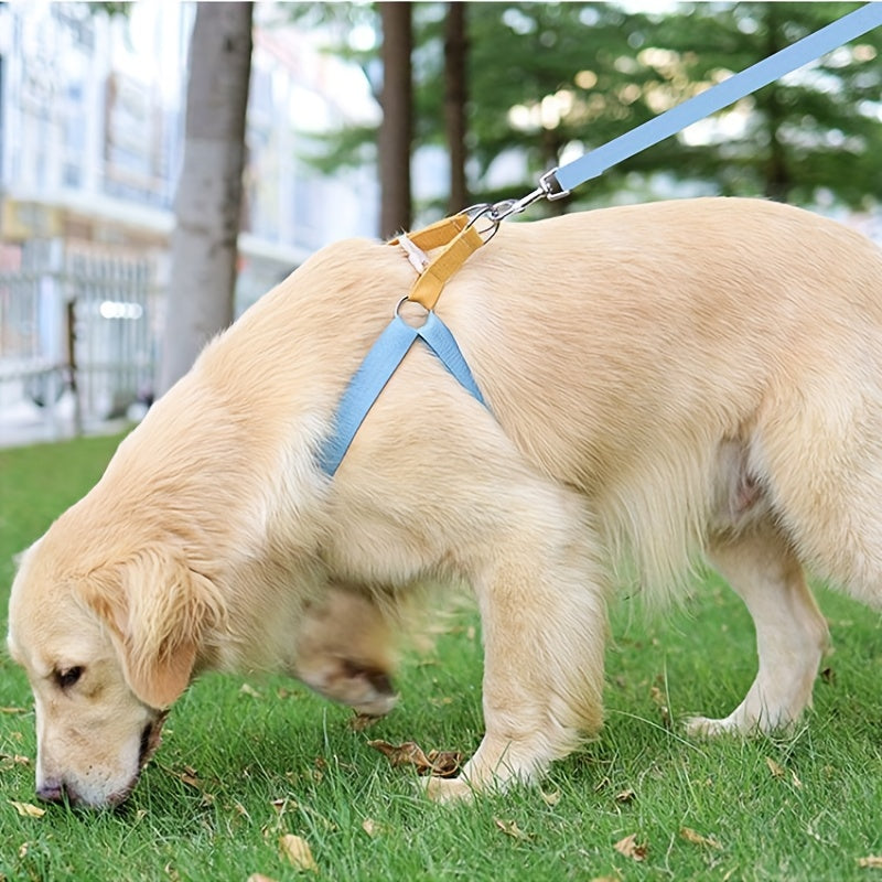 Rainbow Colorblock Pet Harness Vest Leash