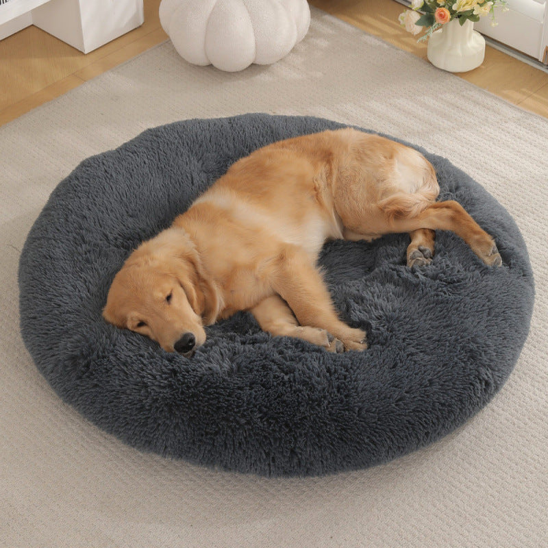 Round Plush Pet Bed
