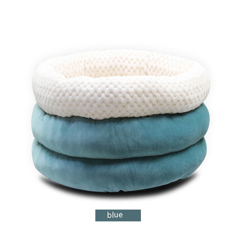 Round Velvet Pet Bed