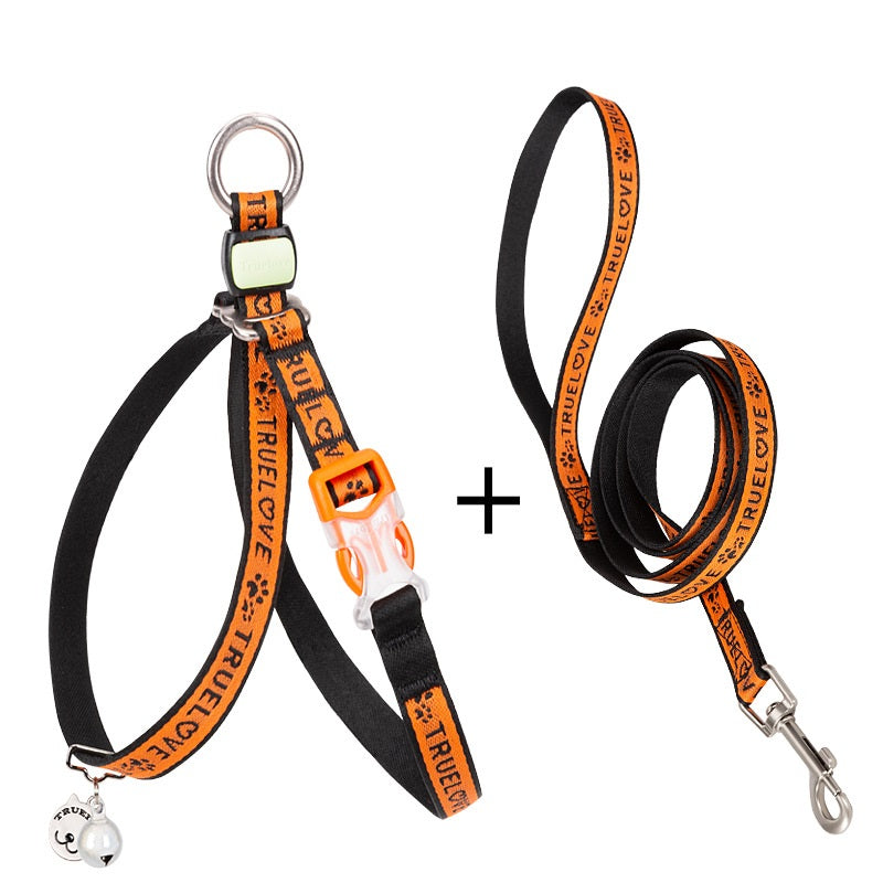 Pet Bell Chest Strap Vest Leash