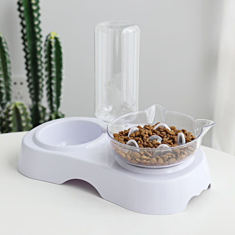 Transparent Plastic Pet Feeding Bowl