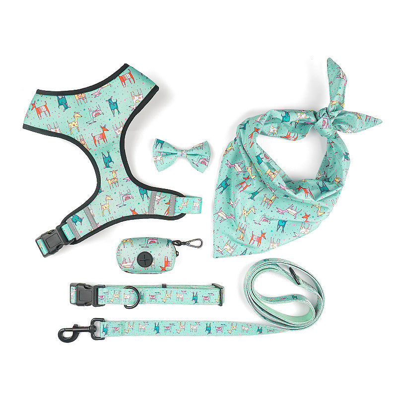 Pet Leash Harness With Bow