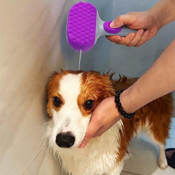 Pet Shower Brush for Bathing Hair Cleaning and Grooming